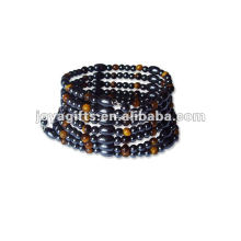 Bracelet et collier en forme de perles de tigre magnétique 36 &quot;